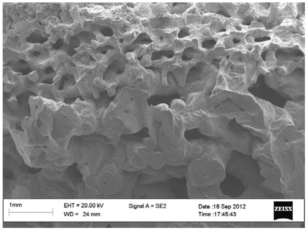 Pure foam silicon carbide support membrane tube with three-gradient pore structure and preparation method