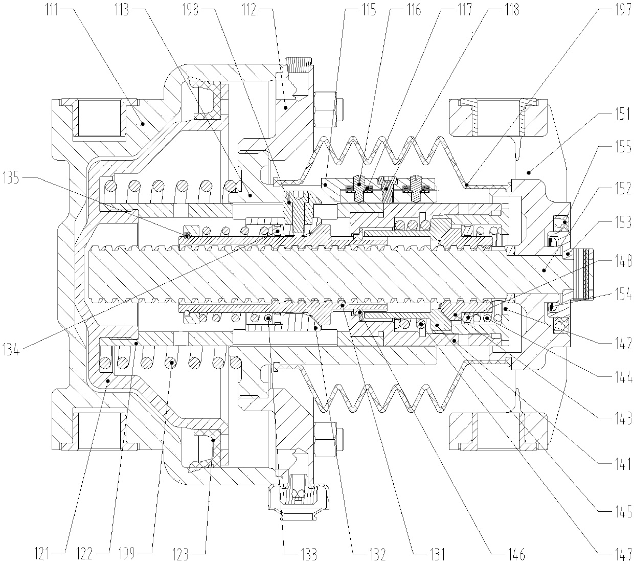 Brake cylinder clearance adjusting mechanism and brake cylinder