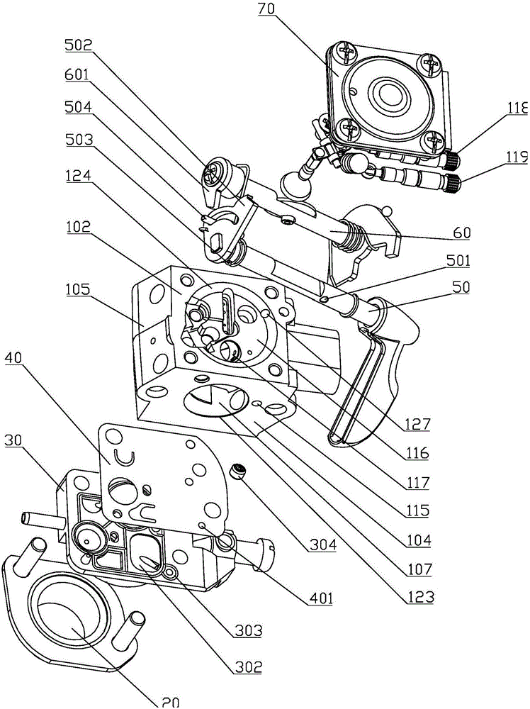 Carburetor with novel starter fuel system