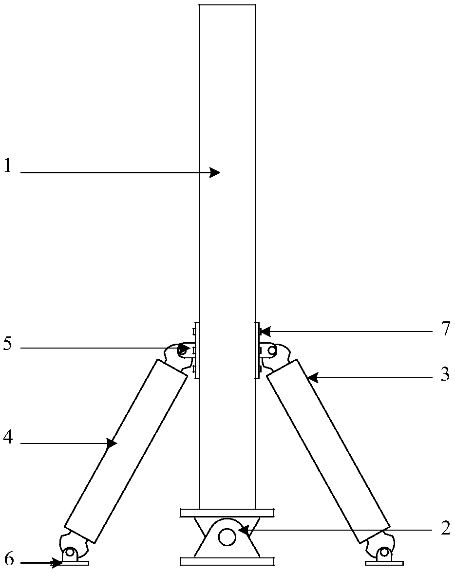 Post-earthquake function-recoverable one-way hinge column foot joint with additional inclined anti-side BRBs