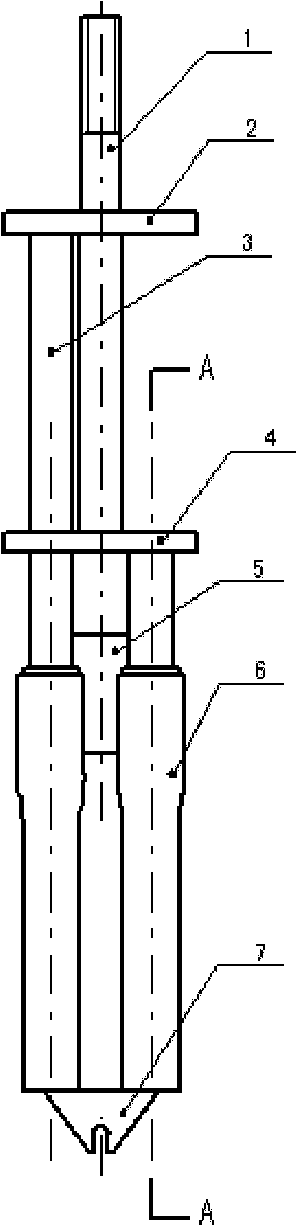 Bi-leg front fork of tricycle