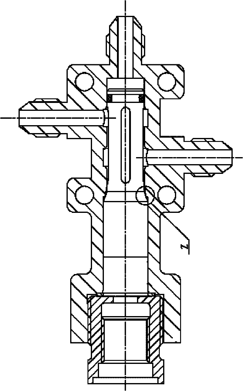 Two-position three-way electric explosion valve used for primary reversing system