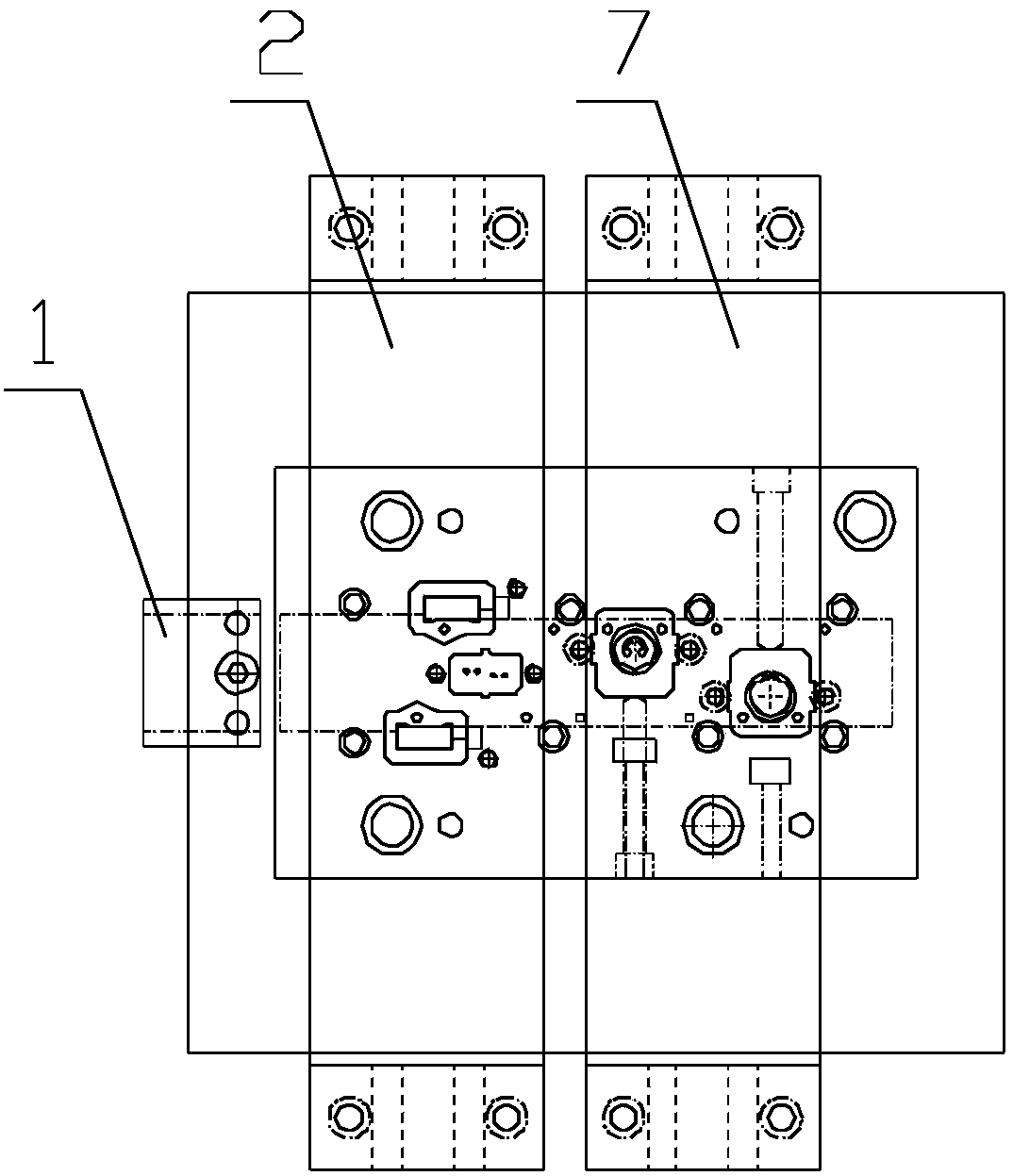 Narrow-mouth baffle ring continuous mould stamping equipment