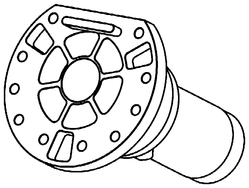 Grid rudder transmission mechanism for space transporter