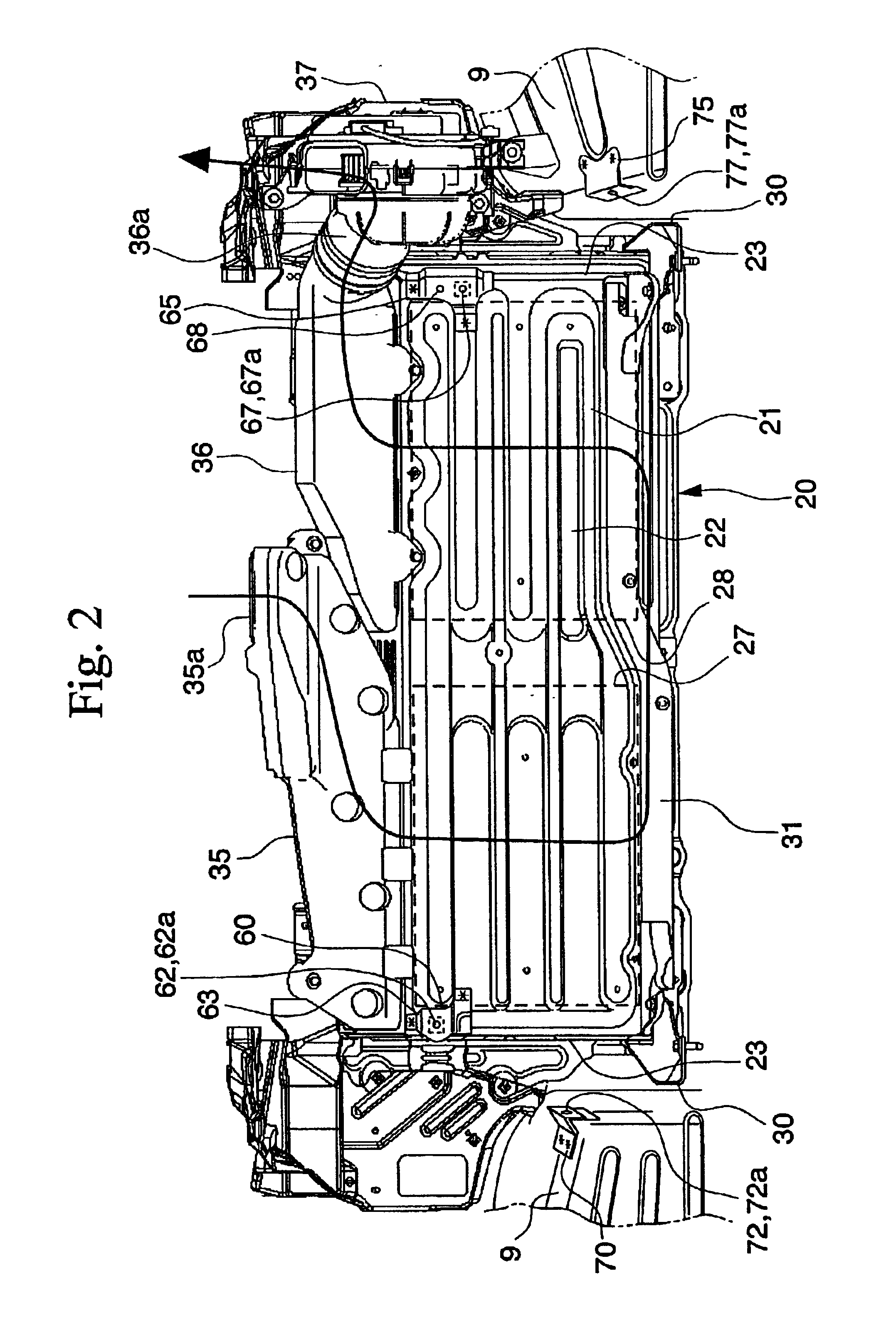 Vibration-proof structure for metallic electrical packaging case