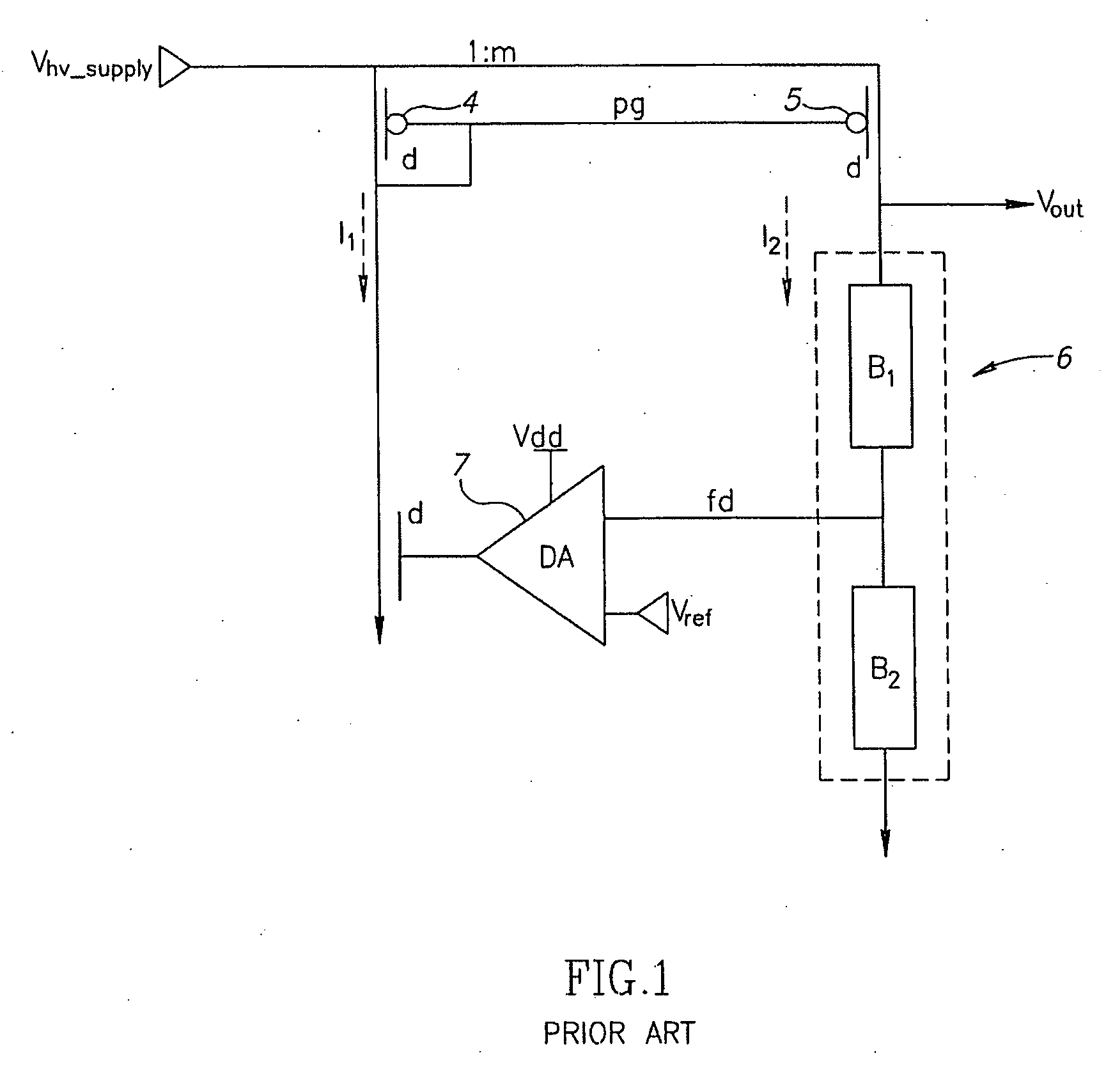 Diode stack high voltage regulator