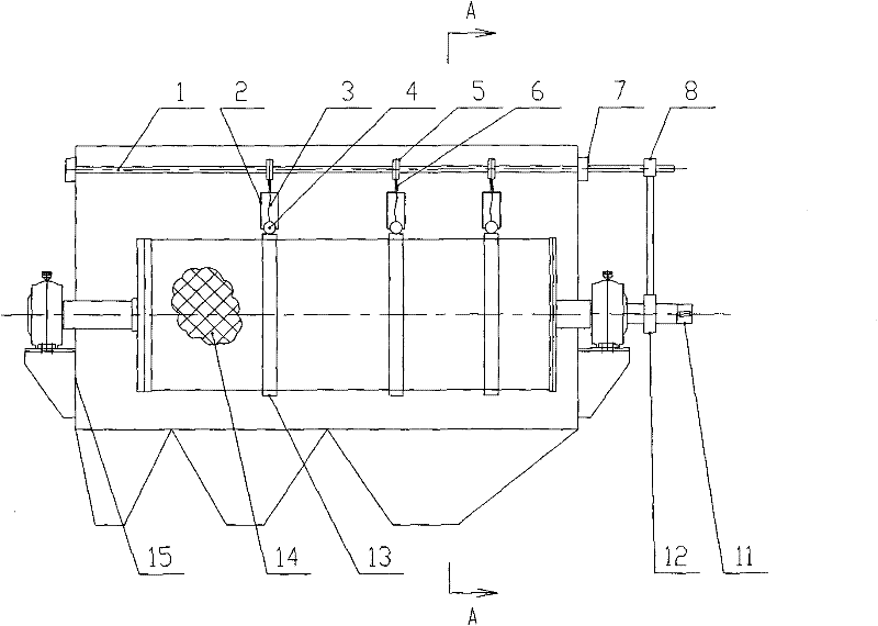 Automatic cleaning device of rotary screen for producing compound fertilizer