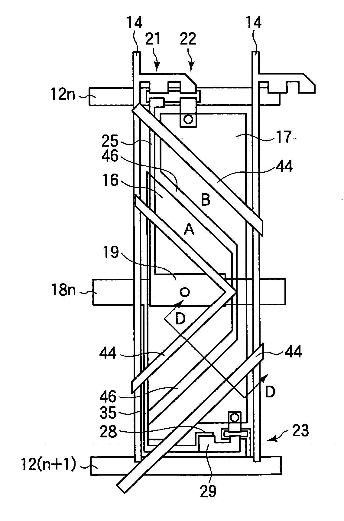 Substrate for liquid crystal display, liquid crystal display having the substrate, and method of driving the display