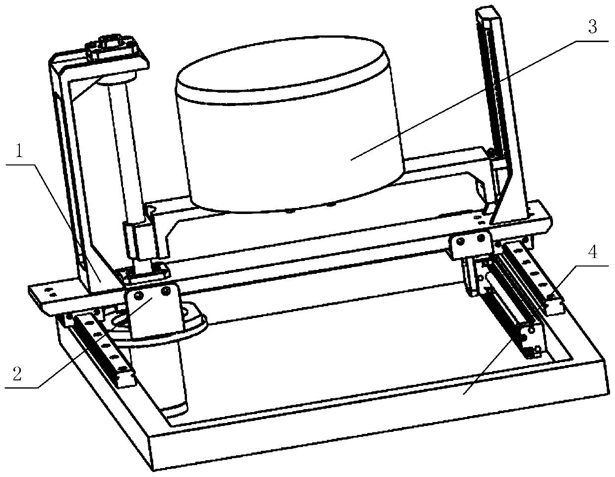 Automatic valve device suitable for bottom discharging of mixing pot