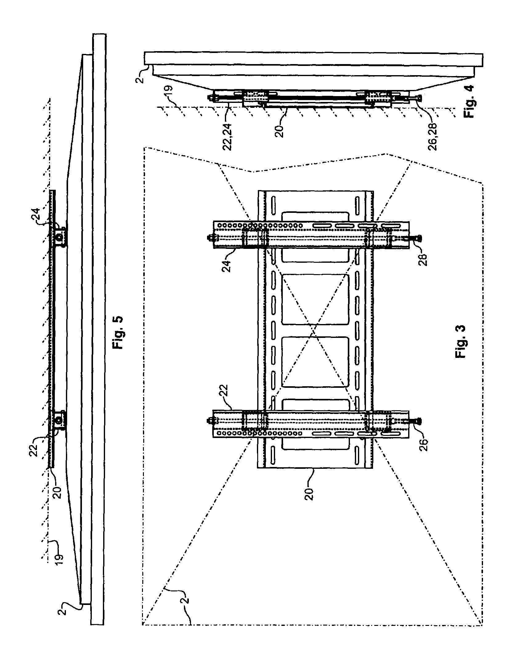 Adjustable mounting bracket for flat panel display