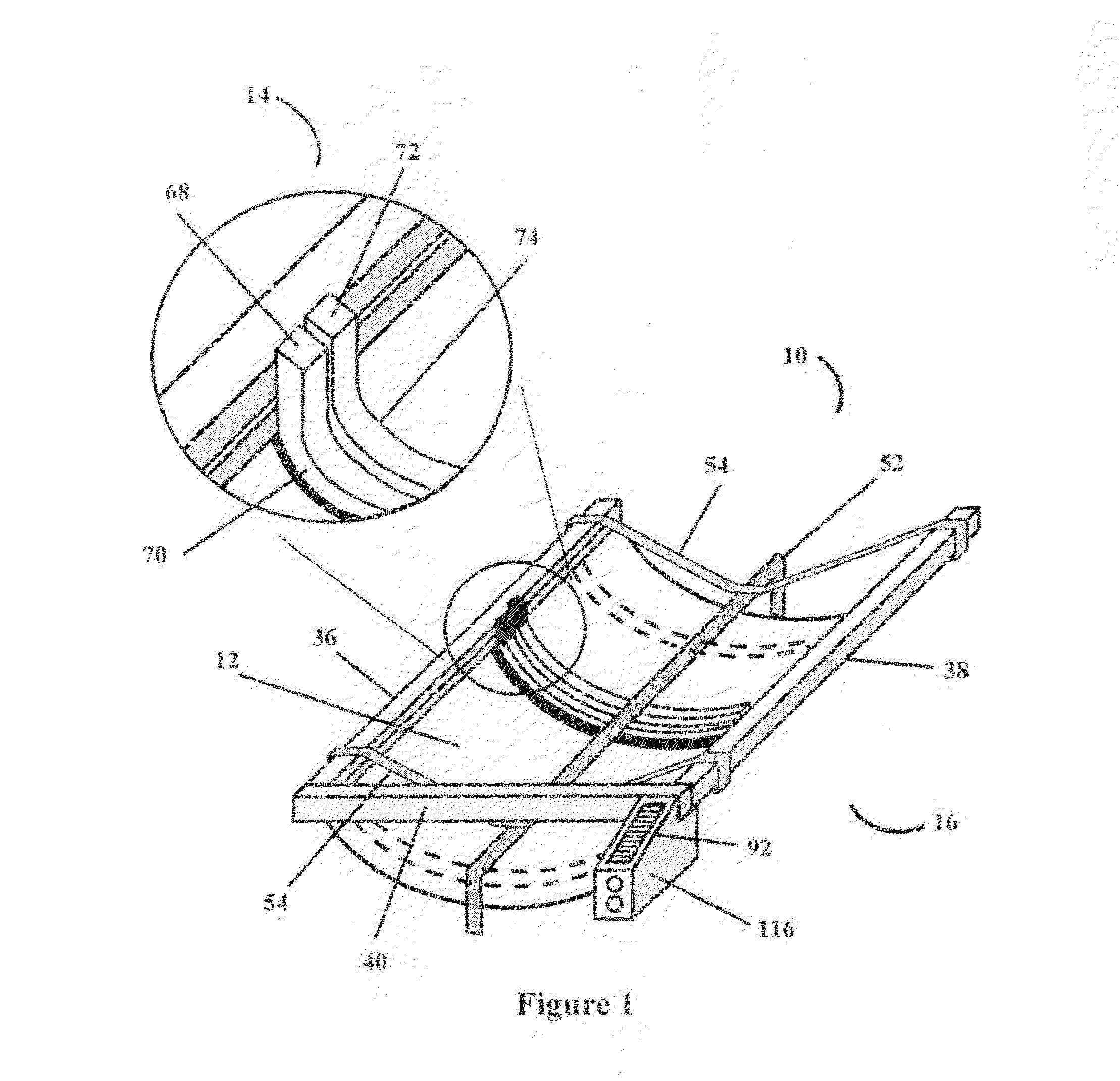 Ramp cleaning device for solar energy technologies