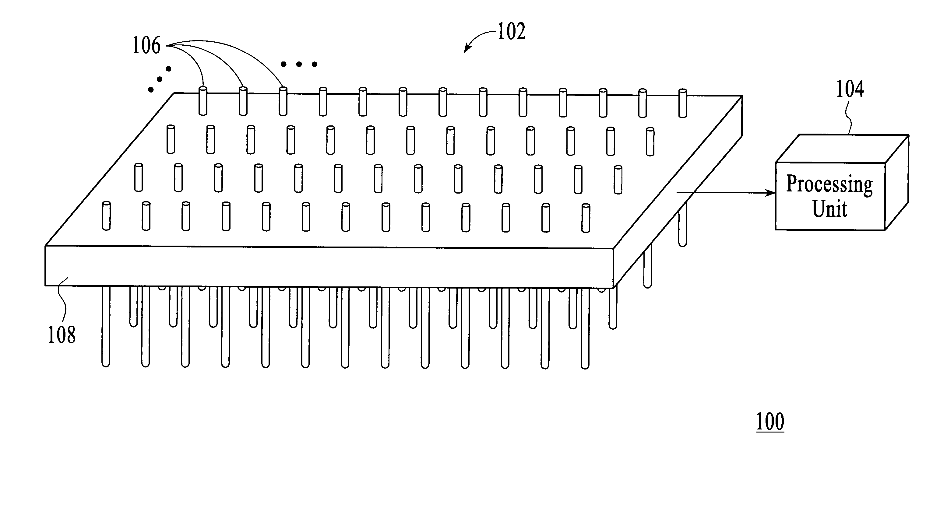 System and method for measuring three-dimensional objects using displacements of elongate measuring members