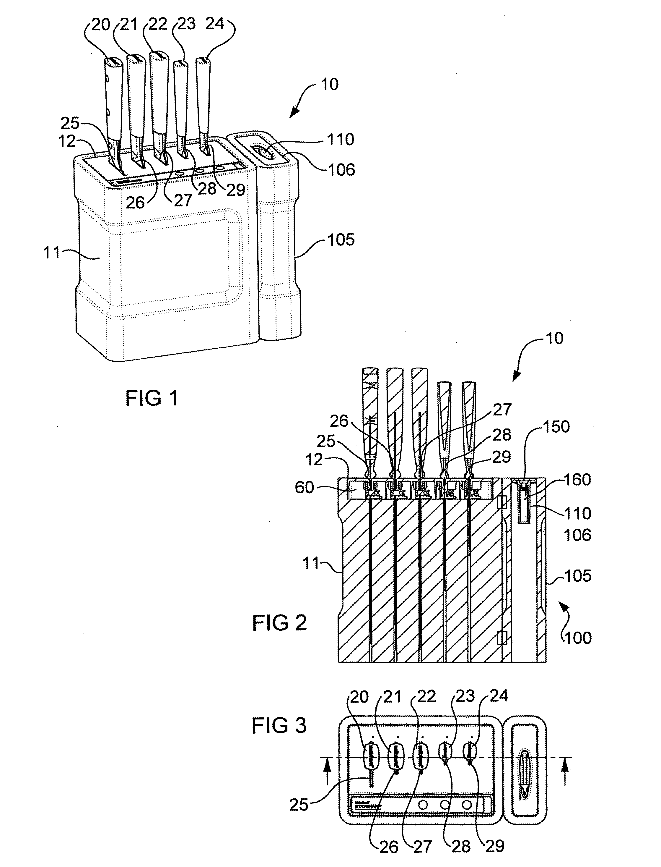 Knife block and sharpener