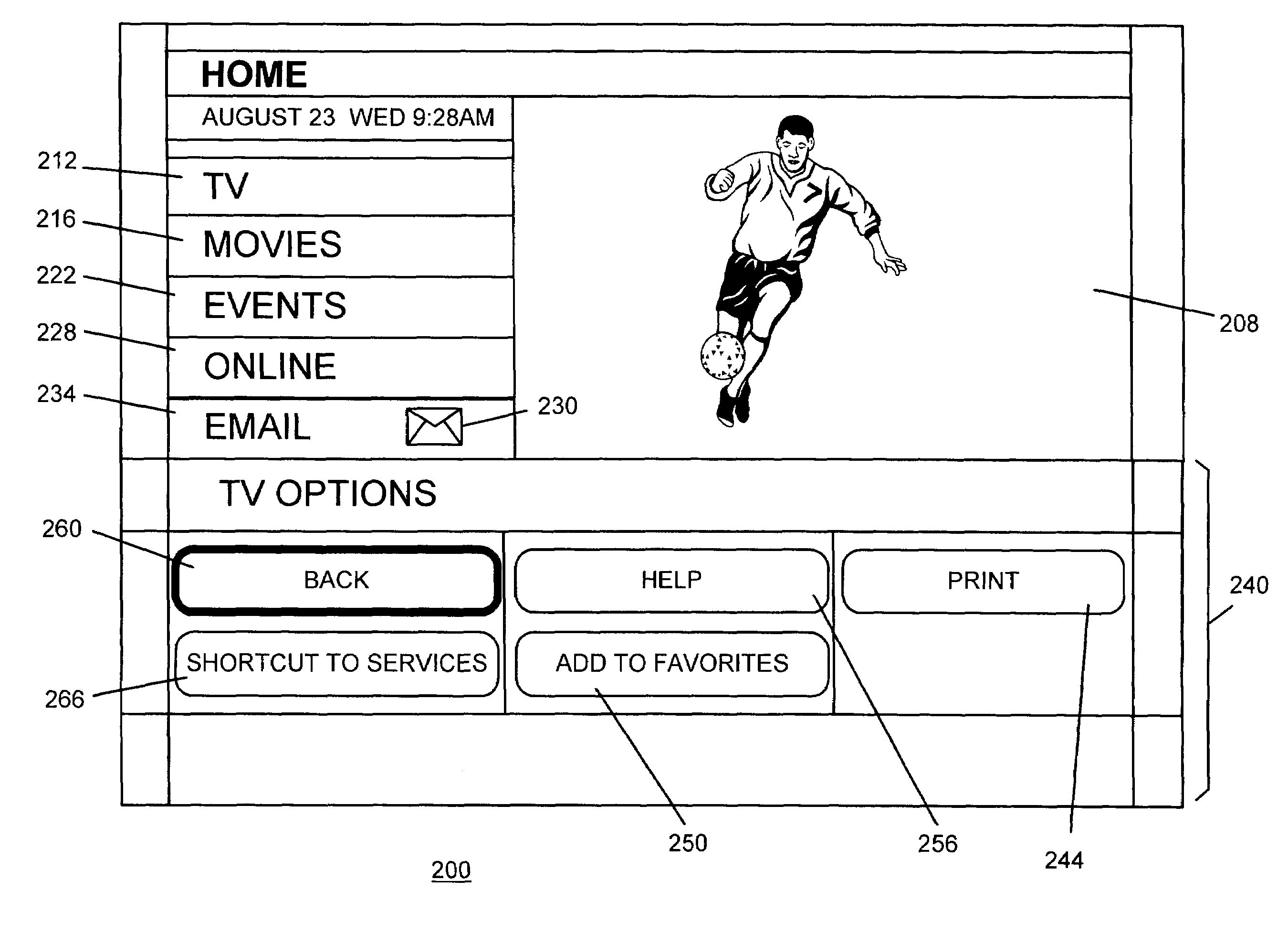 Pop-up option palette