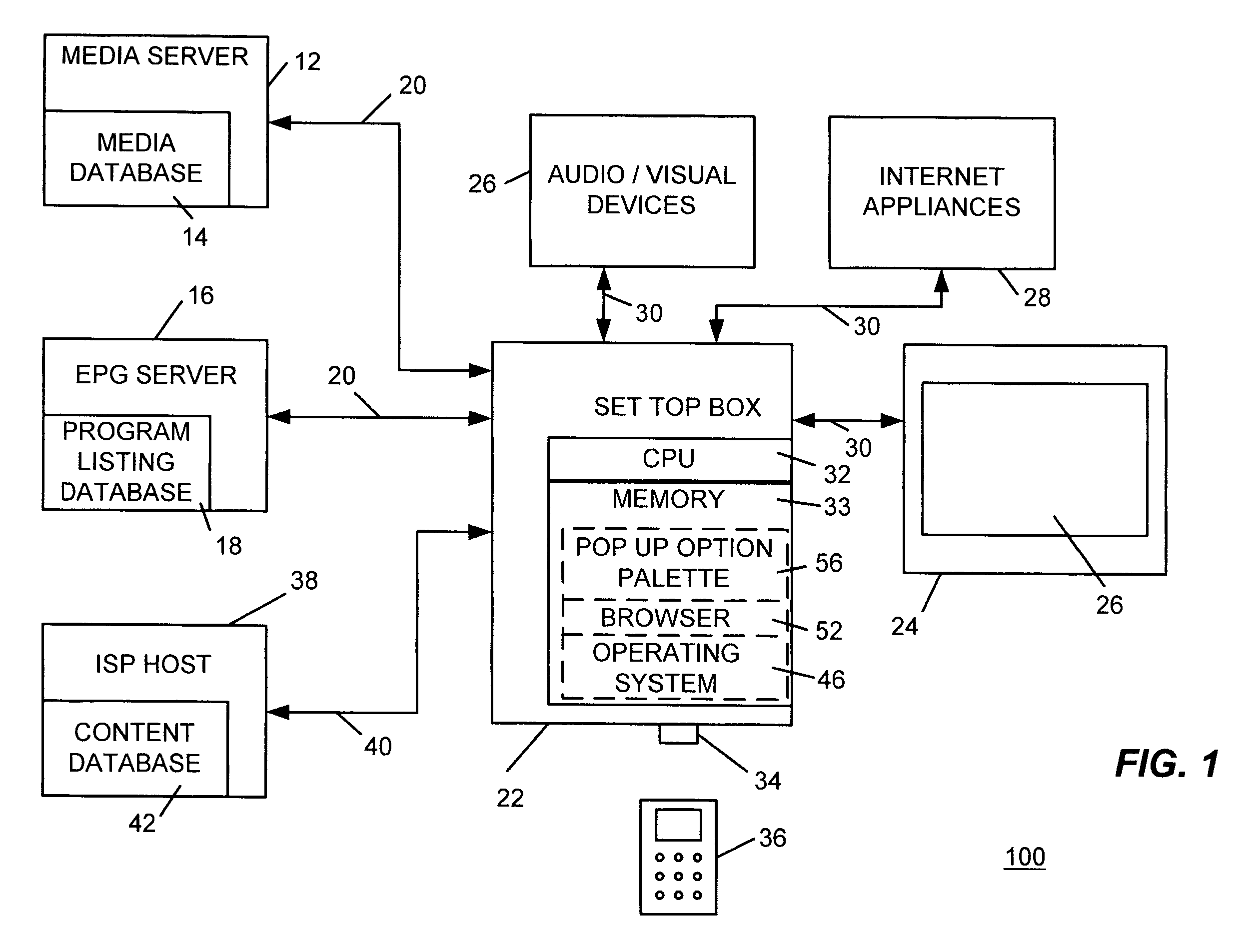 Pop-up option palette