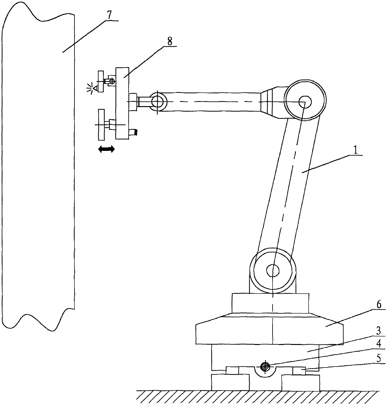 A robot continuous automatic painting equipment for large workpieces