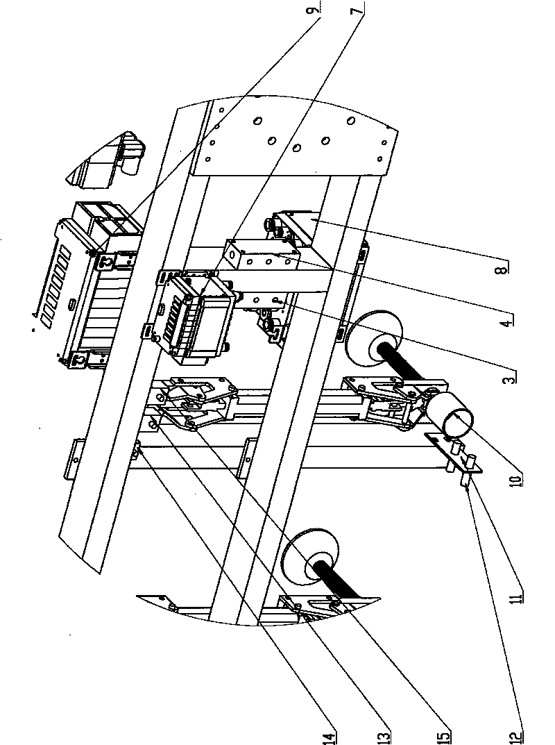 Sucking disc assembling bracket for float glass production line cold side glass stacking