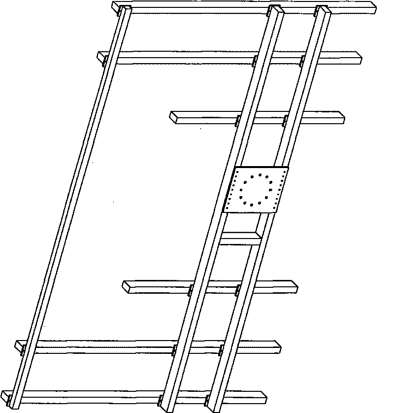 Sucking disc assembling bracket for float glass production line cold side glass stacking