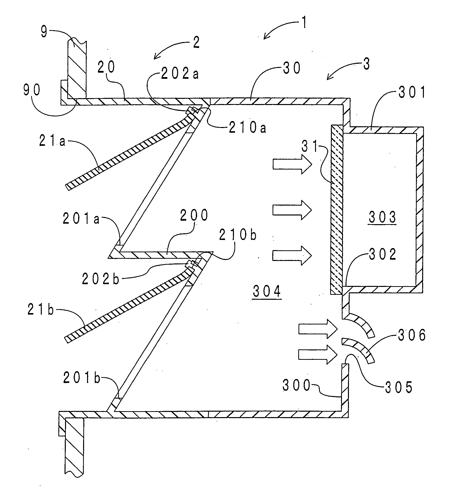 Ventilation duct for vehicles