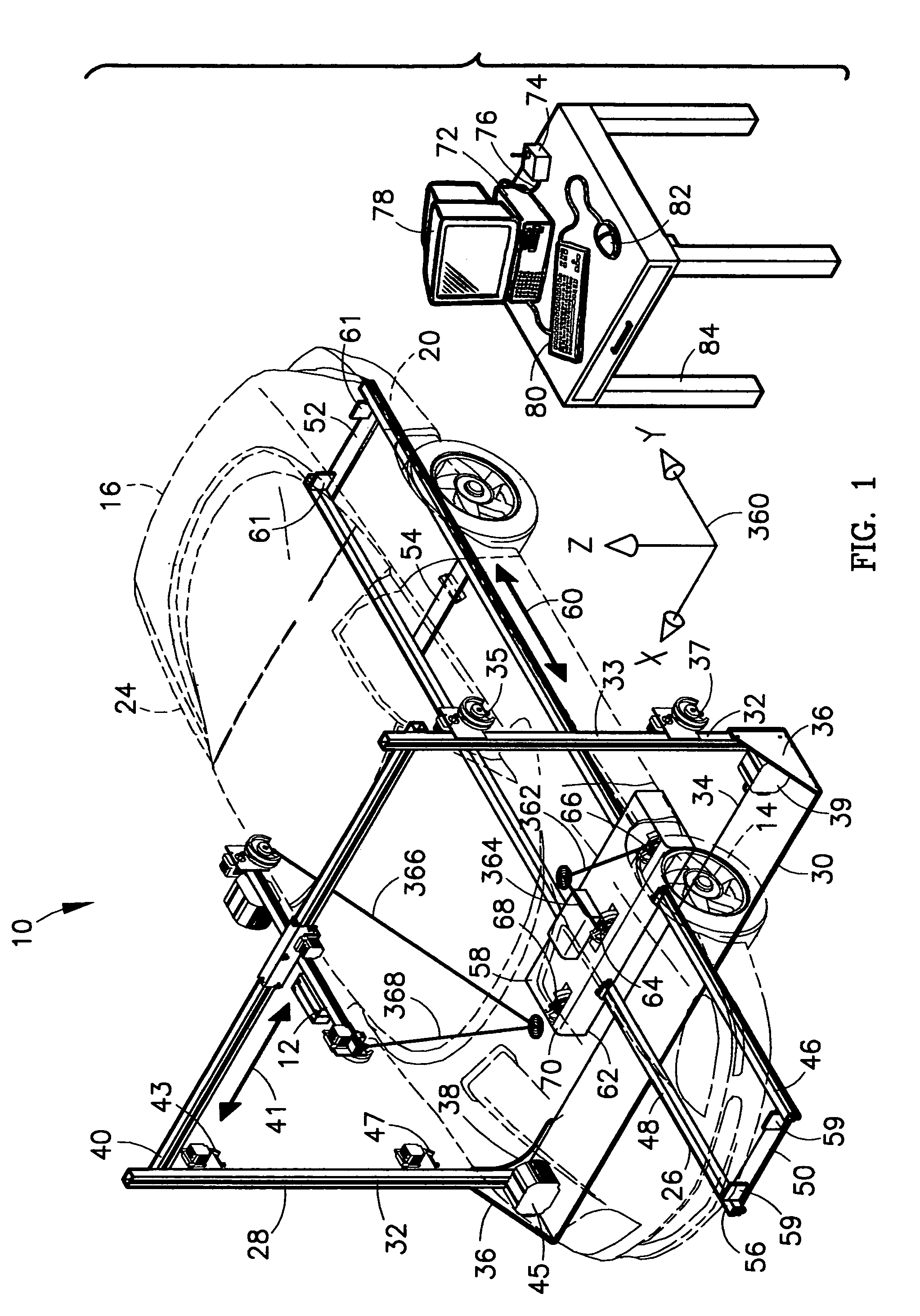 System for measuring points on a vehicle during damage repair