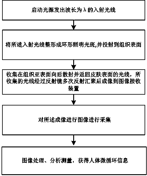 Minitype microcirculation imaging monitoring device and method