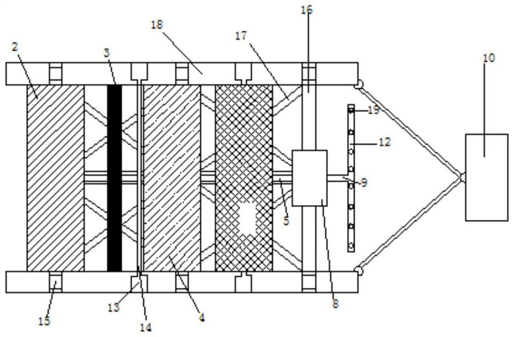 Steel bridge full-section cleaning, paint spraying, stone spreading, assembling and disassembling all-in-one machine and using method thereof