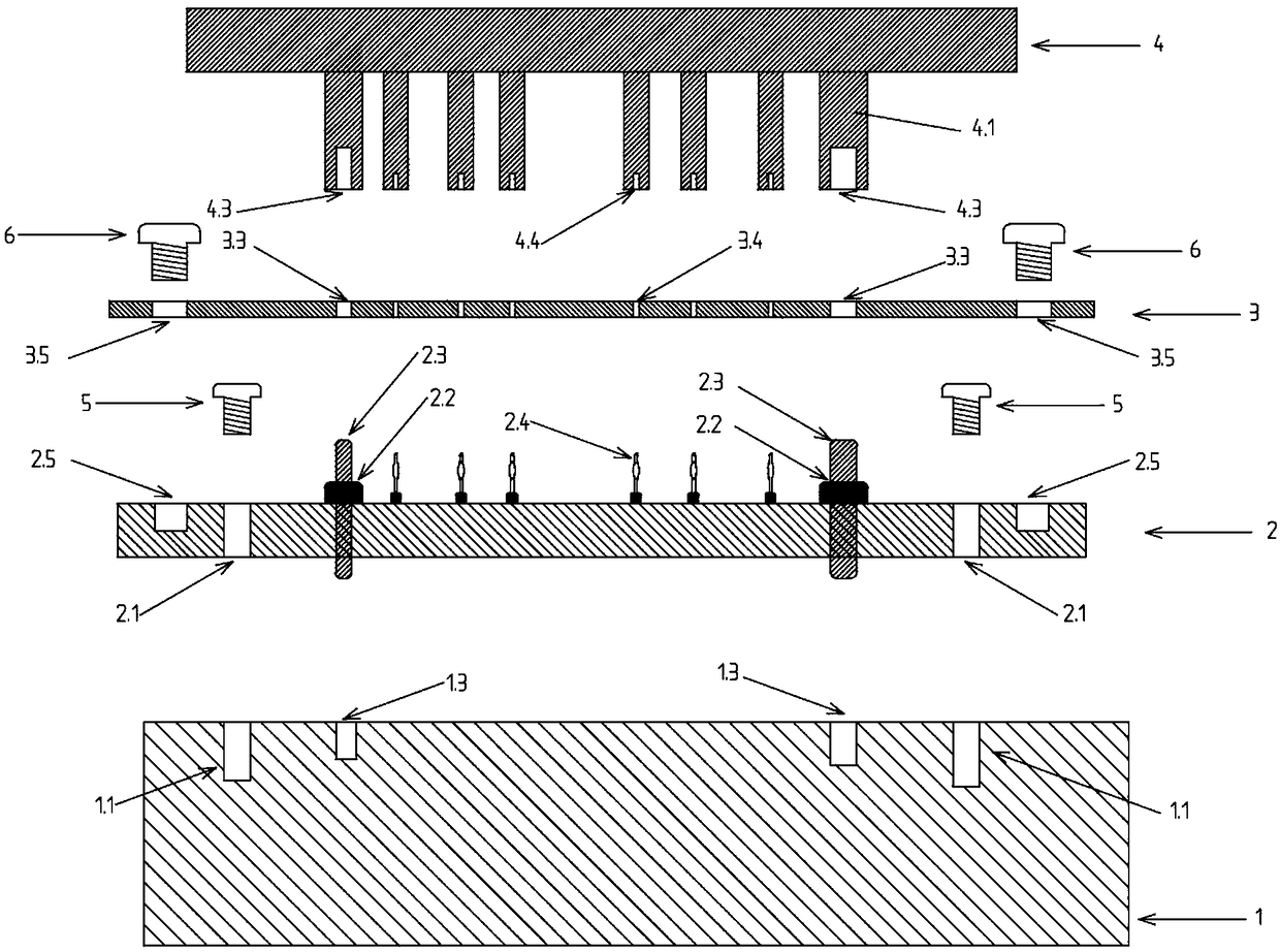 PCB board and IGBT module crimping structure and crimping method