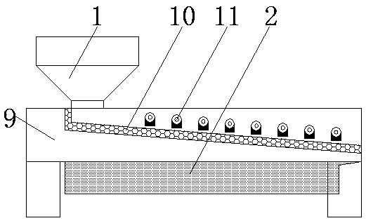 Cleaning device for wear-resistant steel ball production