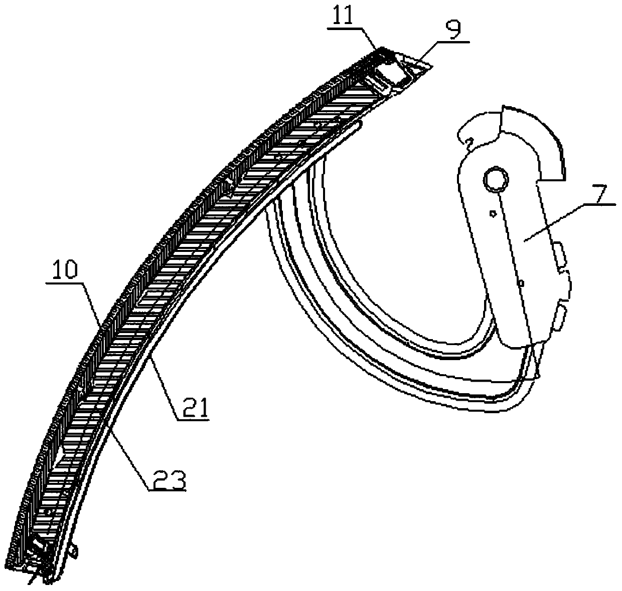 Door body sealing structure of dishwasher and dishwasher