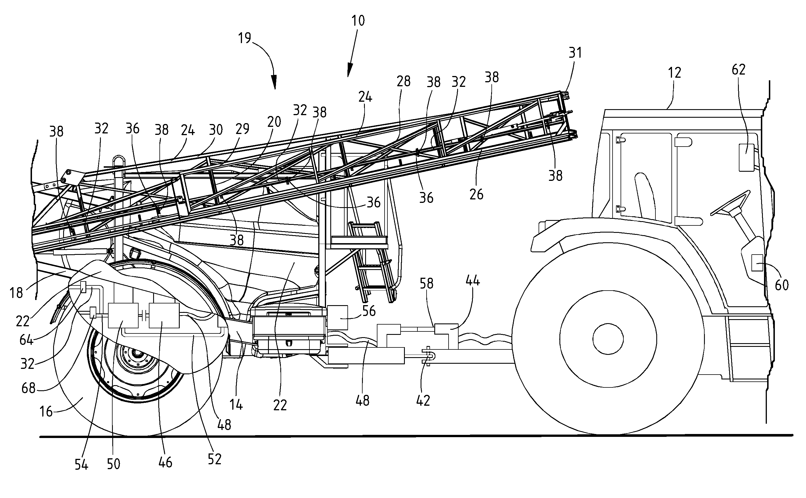 Agricultural field sprayer and process for its operation