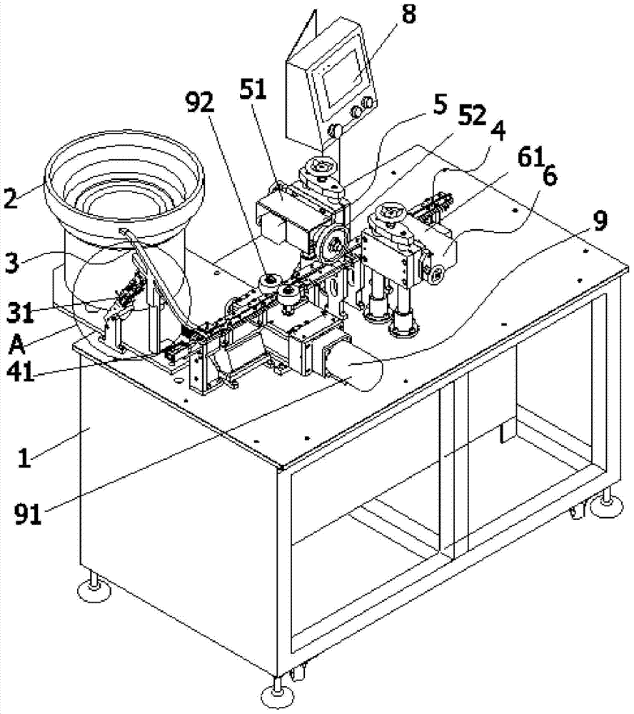 Carbon brush grinding chamfering machine