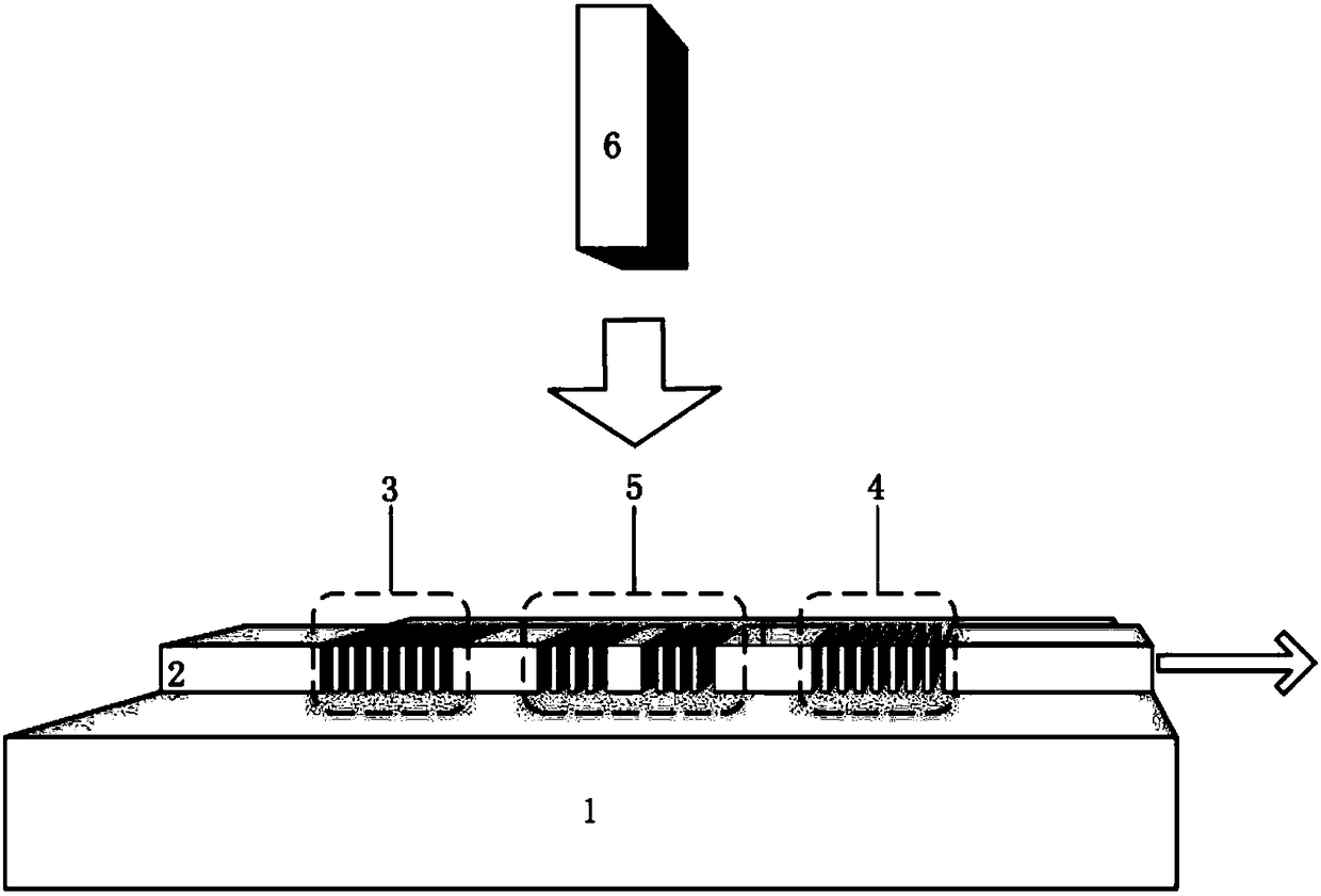 Organic semiconductor based one-dimensional photonic crystal edge emission laser and implementation method