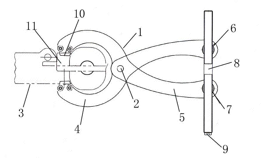 Mounting clamp for hot-line work wire clip