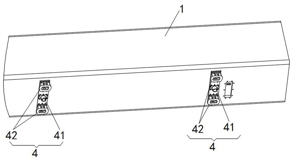 A storage and transportation launch box precision adjustment device and adjustment method thereof