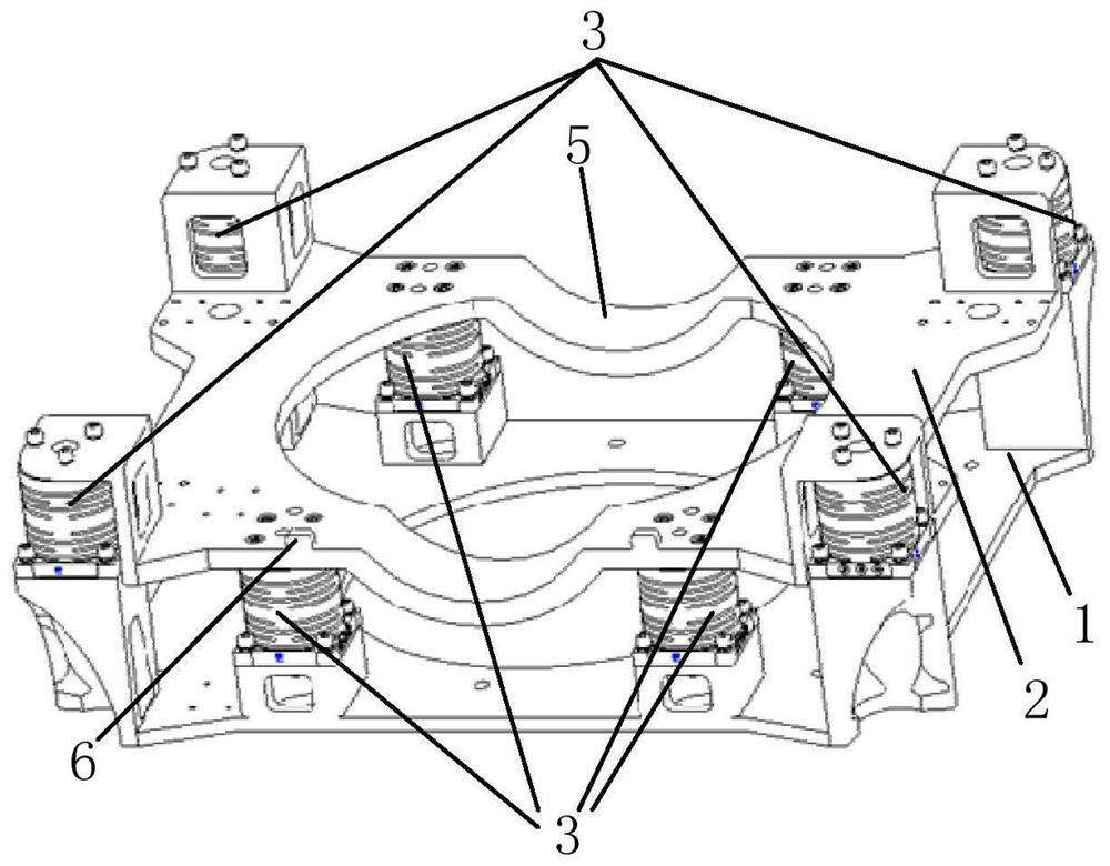 Vibration isolation device suitable for satellite control moment gyroscope