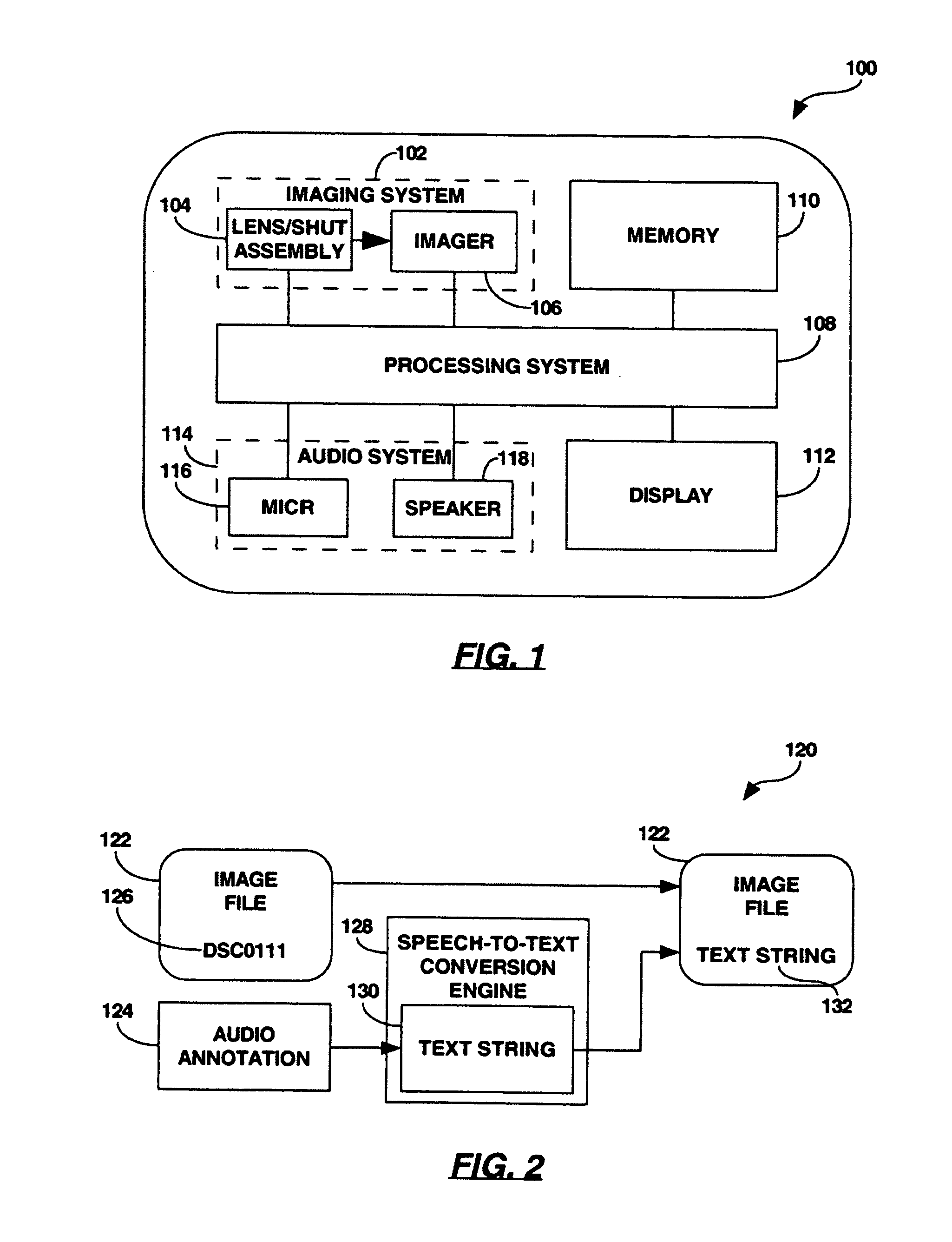 Automated creation of filenames for digital image files using speech-to-text conversion