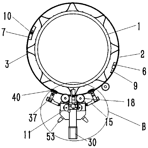 Quick clamping, walking and welding device capable of operating along annular track