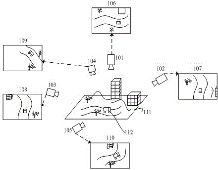 Virtual multi-camera target tracking video material generation method