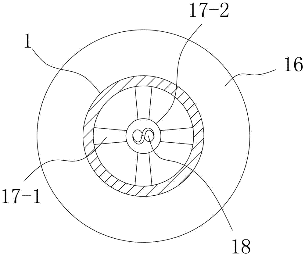 An underground rotary lifting sprinkler irrigation fixed support device