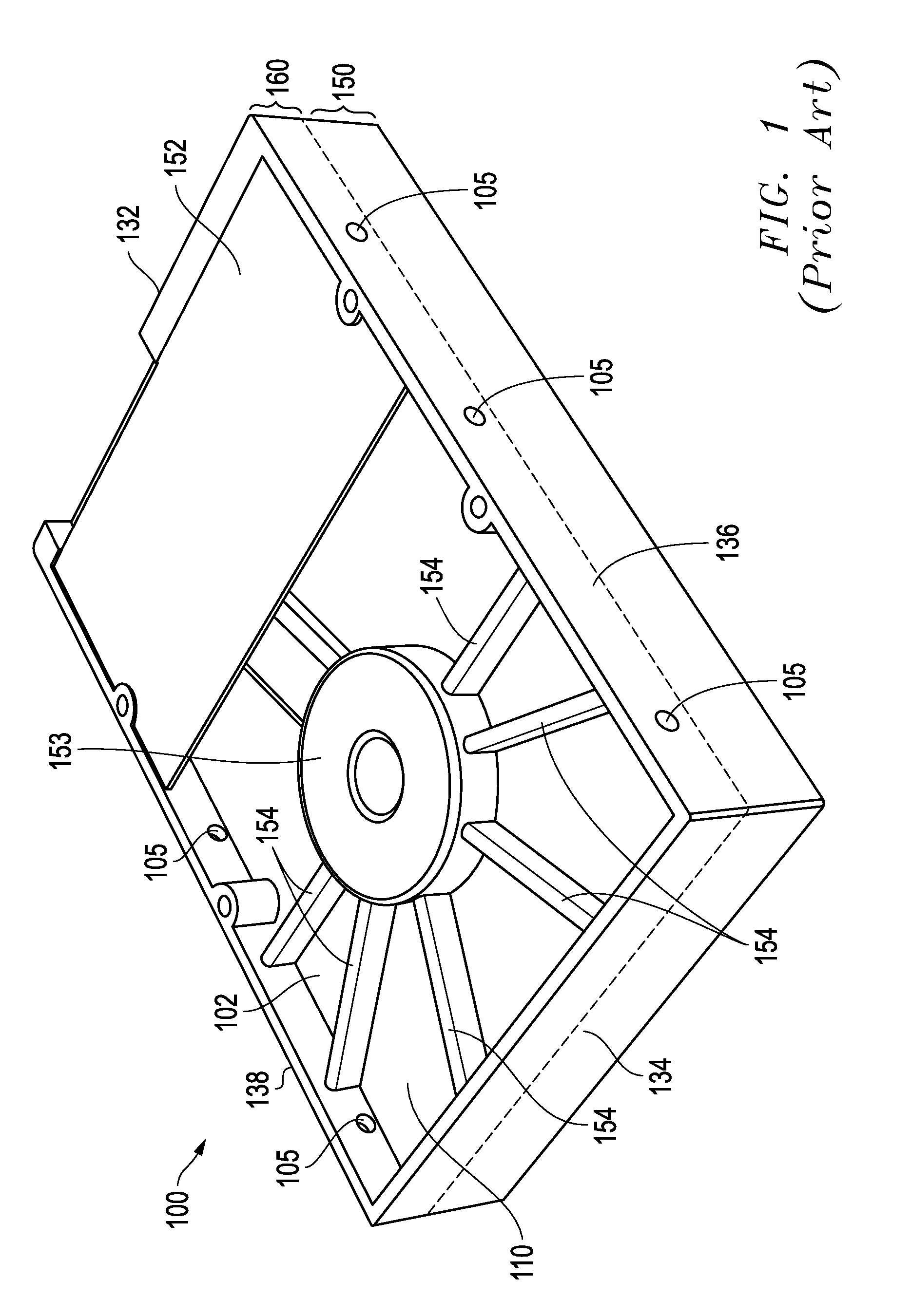 Hard Disk Drive Assemblies With Open Side Wall Areas