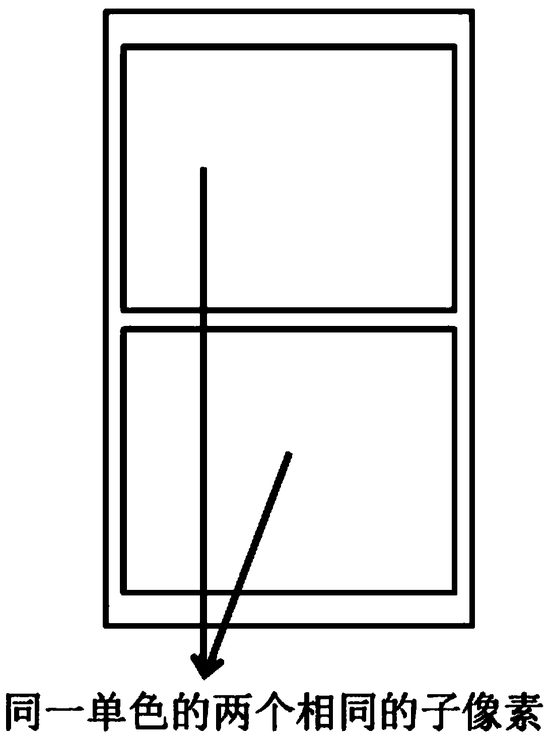 Pixel arrangement display equipment capable of improving pixel resolution and evaporation method