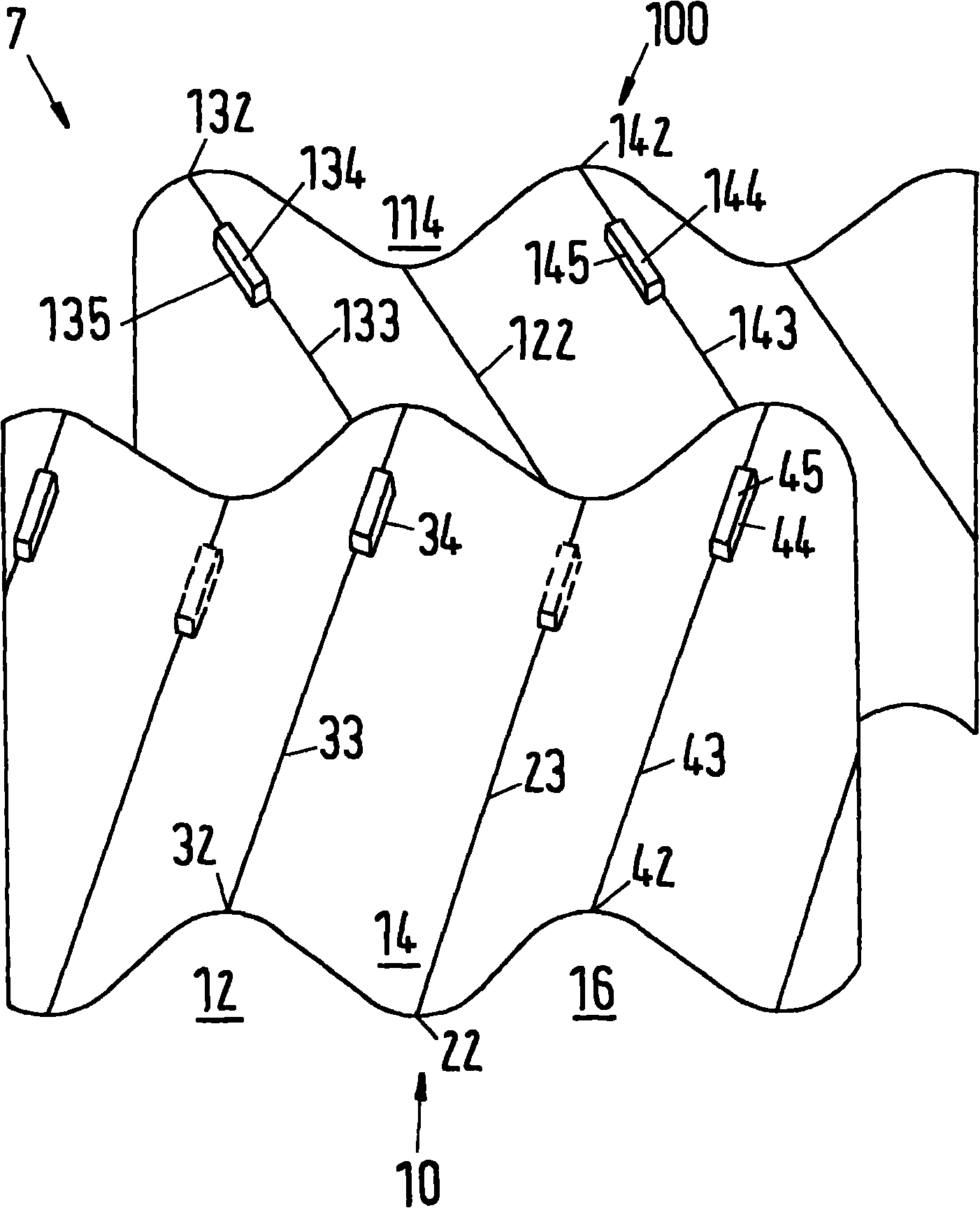 Packing layer for a structured package