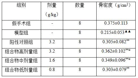 Traditional Chinese medicine composition for treating female postmenopausal osteoporosis and preparation method of traditional Chinese medicine composition