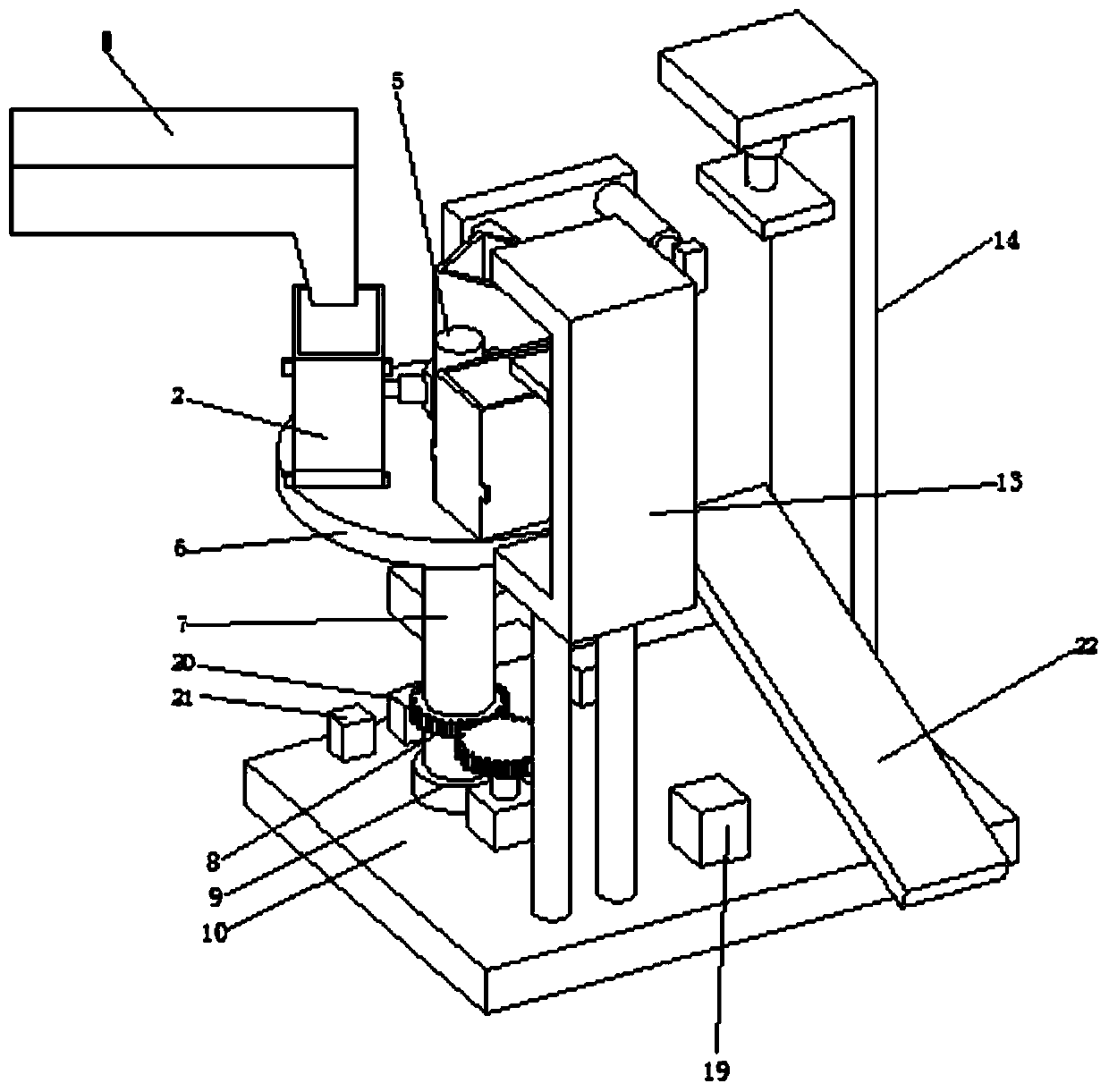 Straw compression device for corn harvesting machine