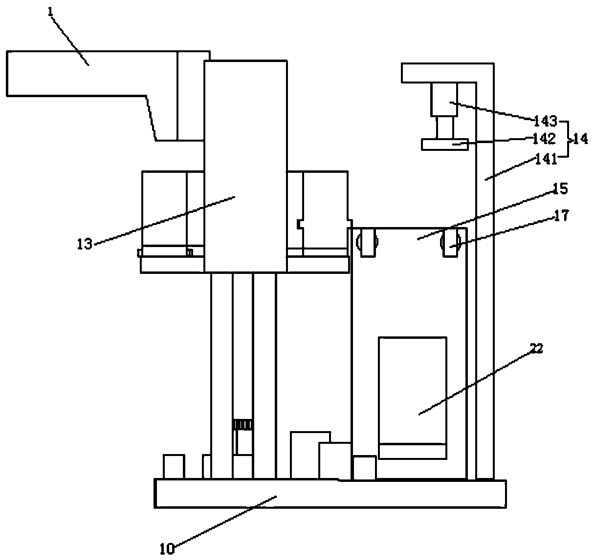 Straw compression device for corn harvesting machine