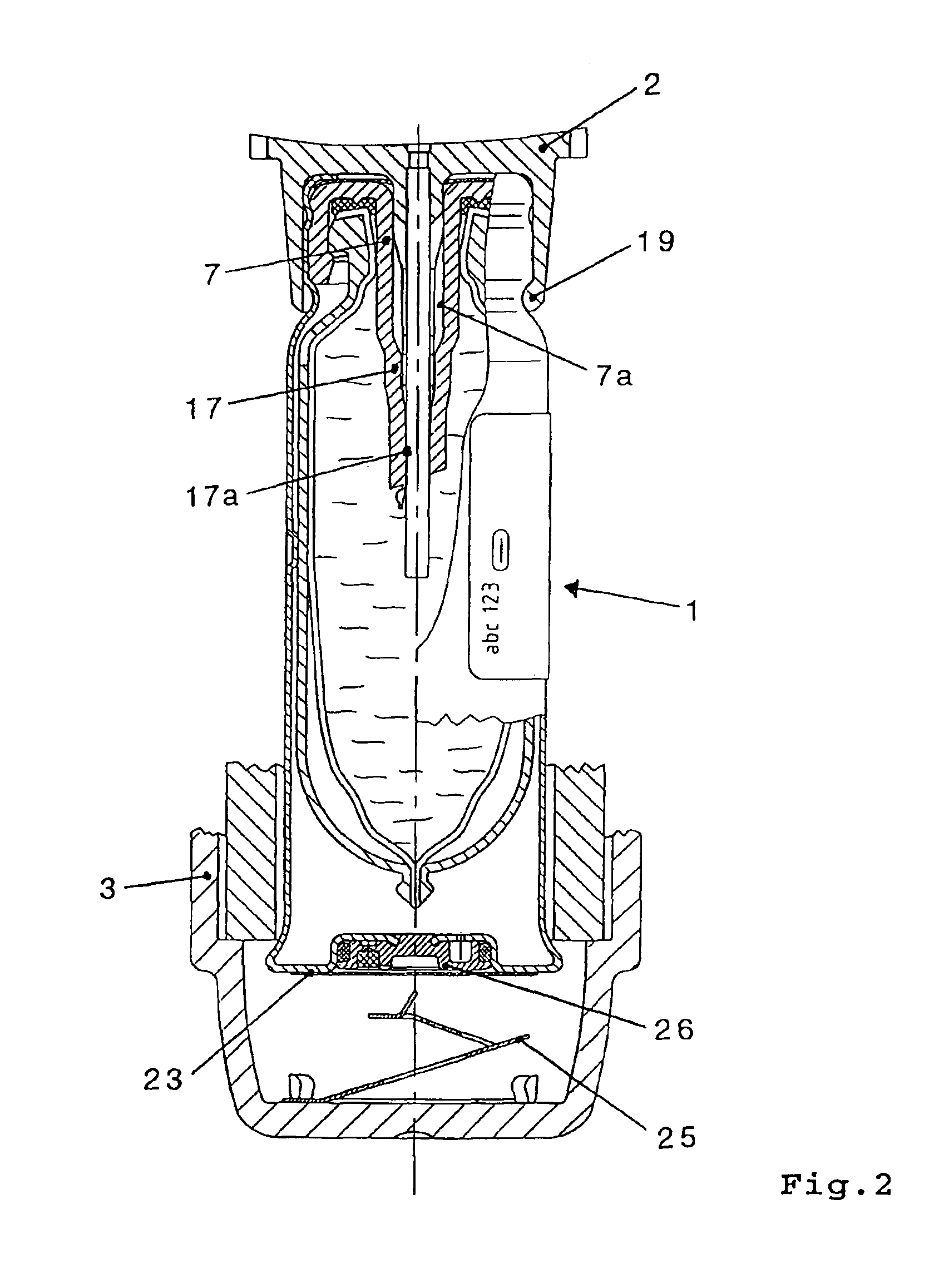 Cartridge for a liquid