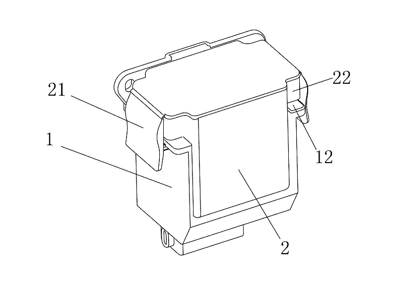 Coupling structure of ink jet printing ink box