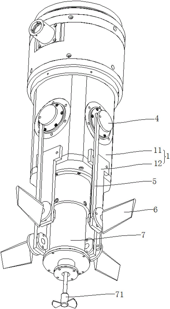 Magnetic coupling steering device used underwater