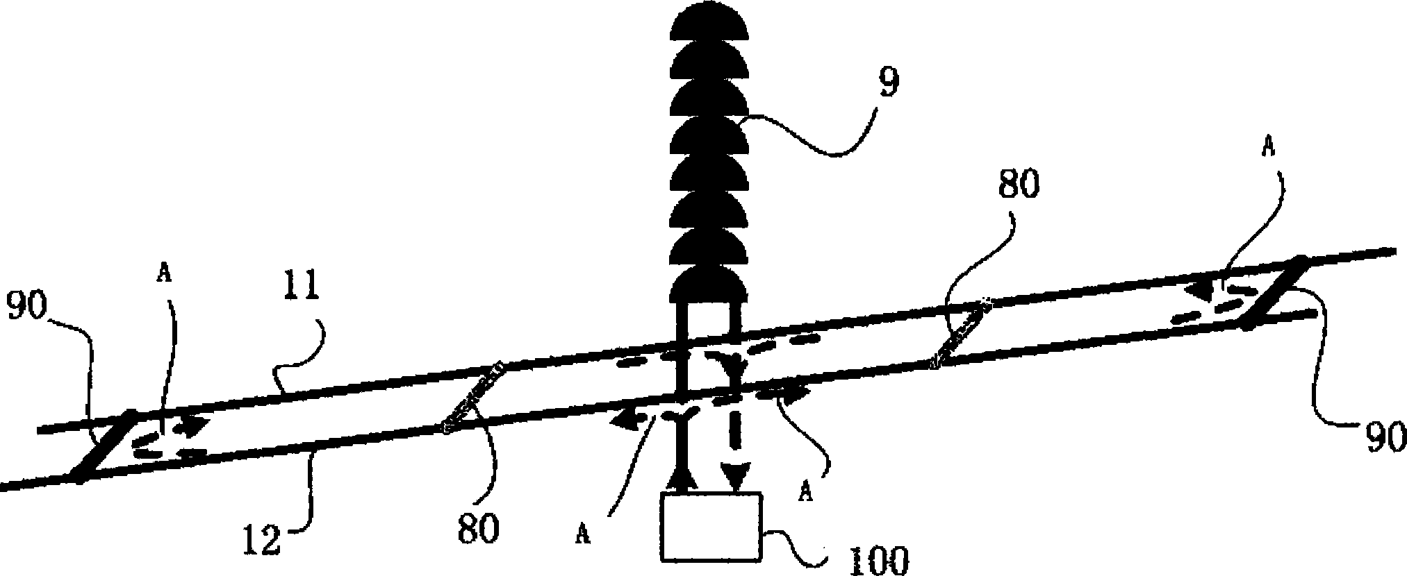 Wire-protecting and de-icing method of unit type high tension power line