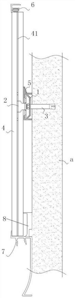 Mounting structure and mounting method of cement fiber decorative plate